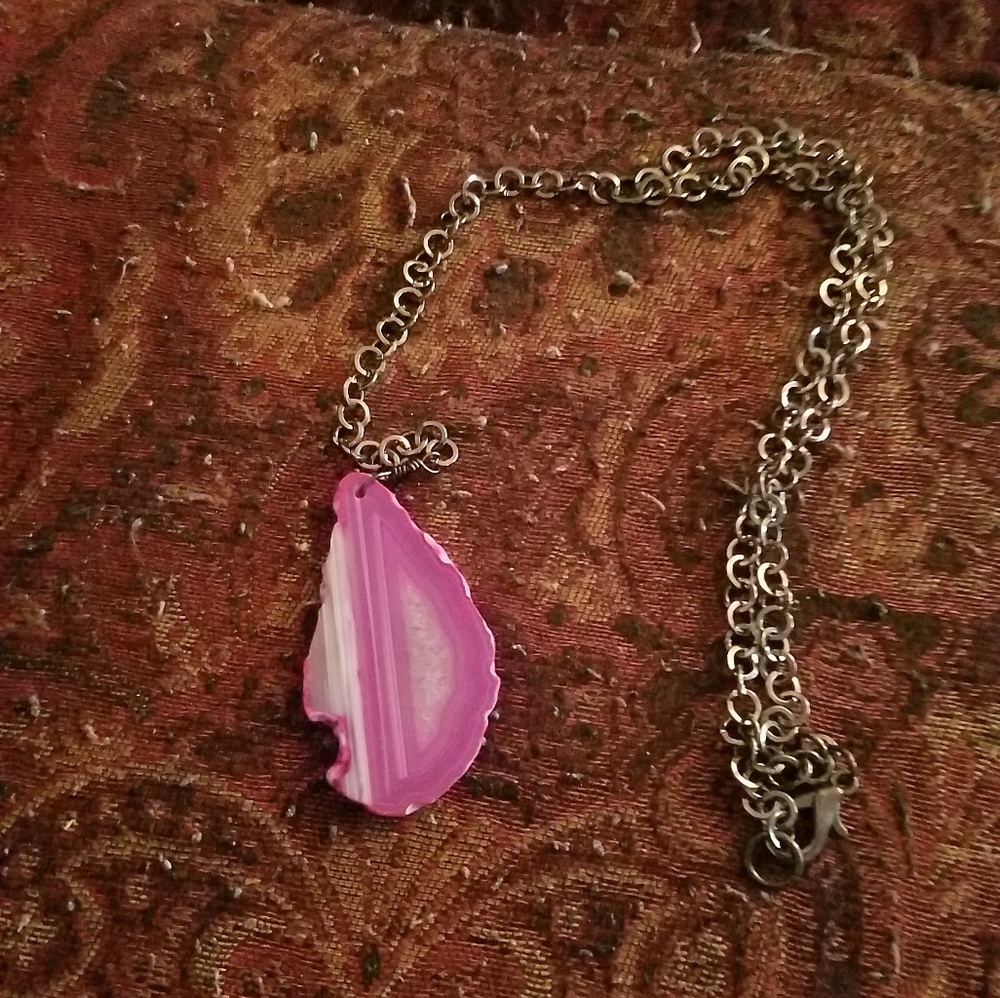 Rock candy pink necklace
